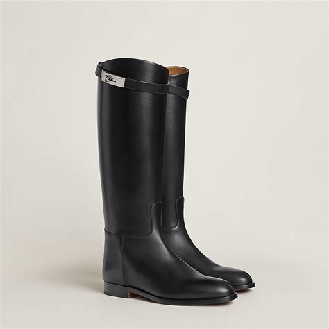 hermes black leather riding boots|hermes jumping boots dupe.